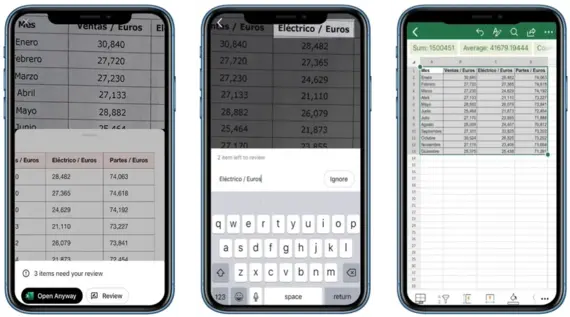 MS Excel for iOS iphone apple macbook ipad